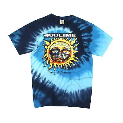 Buy Sublime Blue Tie-Dye T-Shirt, 40oz To Freedom Sun Print (L) • 39.99£