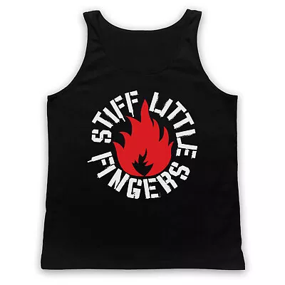 Buy Inflammable Unofficial Stiff Little Fingers Flame Logo Adults Vest Tank Top • 18.99£