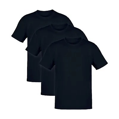 Buy Kids Boys Girls T Shirts Cotton Plain Short Sleeve Tee School Sports PE Tops Lot • 9.99£