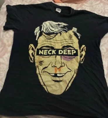 Buy Neck Deep T Shirt Pop Punk Rock Band Merch Tee Size Medium Black Ned • 13.50£