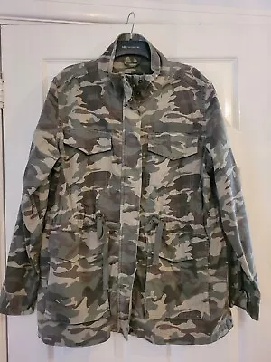 Buy Bnwot M&s Collection Khaki Green  Camouflage Jacket Size 14 16  • 10£