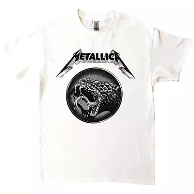 Buy Metallica Black Album Poster White T-Shirt NEW OFFICIAL • 16.59£