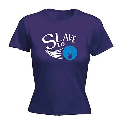 Buy Slave To Guitar Music - Womens T Shirt Funny T-Shirt Novelty Gift Tshirt • 12.95£