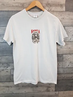 Buy Urban Outfitters Graphic Tee T Shirt XS Oversize Ivory Karma's A Bitch Sweary • 16.99£