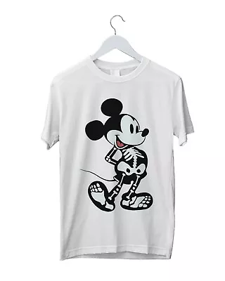 Buy Disney Mickey Mouse Skeleton T Shirt, Family-Funny-Cute Mickey Shirt, Unisex Top • 14.99£