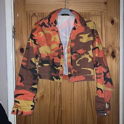 Buy Ladies Pretty Little Thing Camouflage Jacket Size 10 • 3£