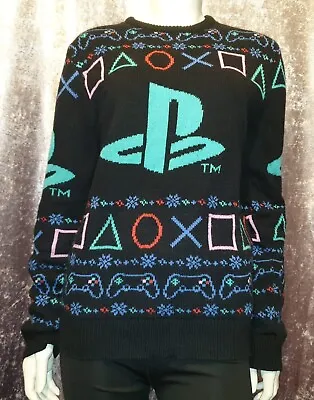 Buy PlayStation Christmas Jumper Difuzed Official Licensed Product Size Small 38  • 44.99£