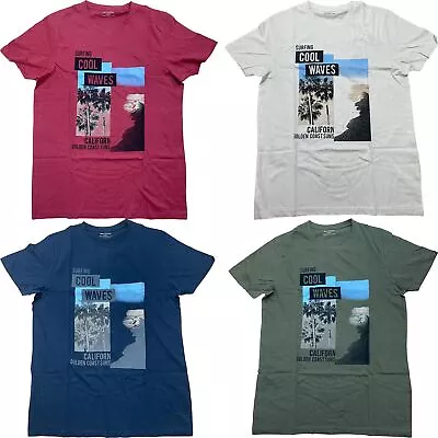 Buy 4 Pack Mens Printed 100% Cotton T Shirt Tee Designer Multi Pack Crew Neck Top • 13.99£