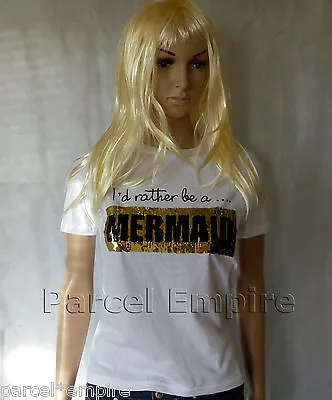 Buy MERMAID UNICORN Sequin TShirt Present Gift Size 8 • 9.99£