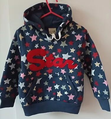 Buy Boys Girls Star Print Pullover Sweatshirt Warm Hoodie Age 4 5 6 Yrs 120 Blue NWT • 14.99£