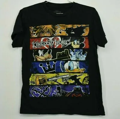 Buy Kingdom Hearts Disney Boys Shirt Casual Everyday Short Sleeve Black Size Small • 5.64£