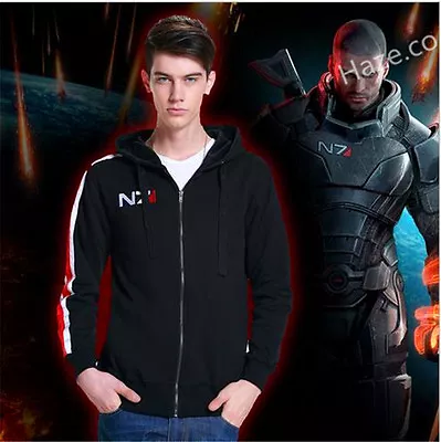 Buy Mass Effect 3 N7 100% Cotton Cosplay Costume Hoodie Coat Halloween Unisex  • 40.66£