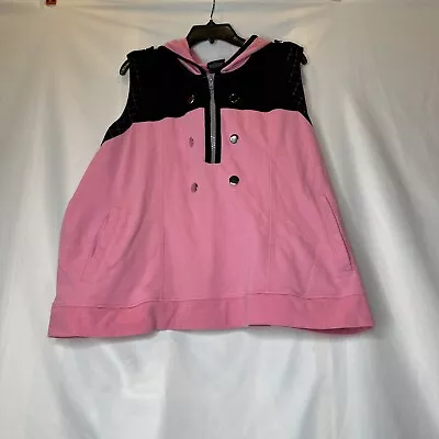 Buy Sleeveless Disney Sweatshirt Best BB Pink Pockets Hoody Kingdom Hearts 4X • 11.26£