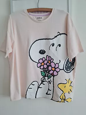 Buy M&S Girls Snoopy Oversized Cotton Blend Teeshirt. Age 15-16Y(46 ). Peach Mix • 3.99£