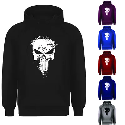 Buy New Adults Mens Distorted Punisher Comic TV Marvel Pullover Sweat Hoodie S-XXL • 17.99£