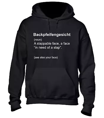 Buy Backpfeifengesicht Definintion Hoody Hoodie Funny Joke Design Top New Cool • 16.99£