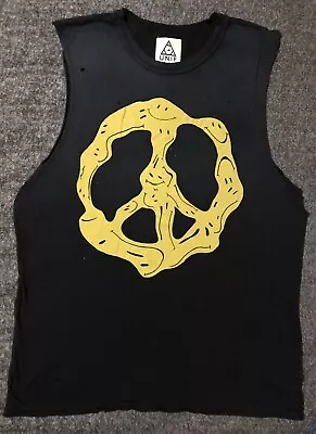 Buy UNIF Morph Smile Peace Sign Grunge Punk Emo Sleeveless S T-Shirt Tank Top • 43.41£