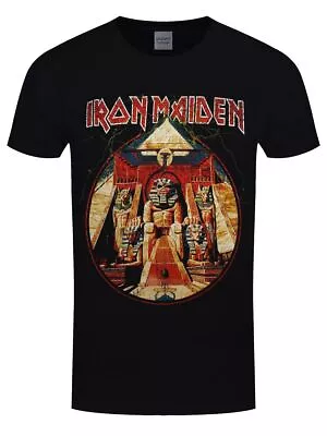 Buy Iron Maiden T-shirt Powerslave Lightning Circle Men's Black • 16.99£