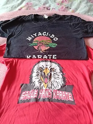 Buy Boys Cobra Kai Eagle Fang Miyagi Do Martial Arts T-shirts X 2 Age 9-11 Years  • 5£