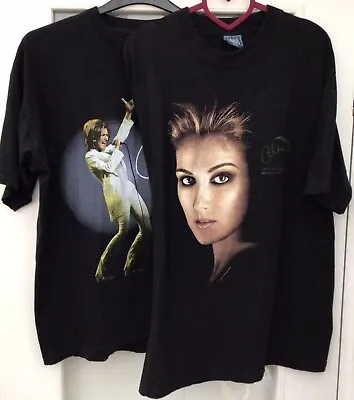 Buy Celine Dion Vtg Tour T-shirts ‘99 Let’s Talk About Love M ‘96 Falling Into You L • 100£