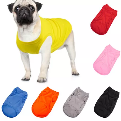 Buy Summer Dog Vest Shirt Breathable Pet Dog T-Shirt For Puppy Small Dog Top Clothes • 2.88£