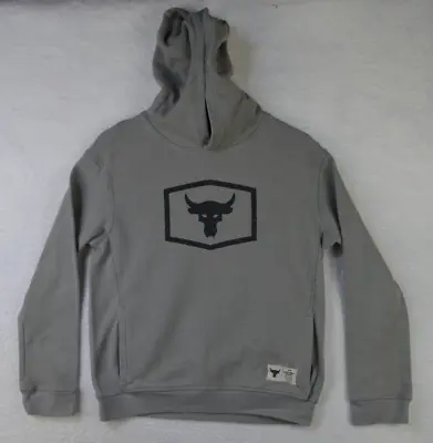 Buy The ROCK Blood Sweat Respect Hoodie Sweatshirt Youth XL Gray Under Armour • 12.66£