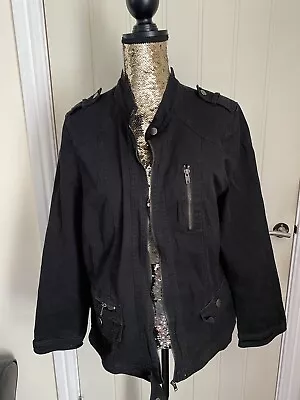 Buy Evans Black Cargo Style Jacket • 10£