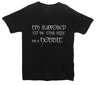 Buy I'm Supposed To Be This Size, I'm A Hobbit Printed T-Shirt • 13.50£