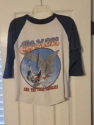 Buy Saxon  - 1983 Tour Shirt (The Texas Crusaders/Texas Conqueror '83) Original • 168.90£