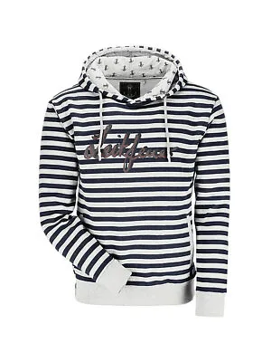 Buy Leitfeuer Striped Blue  Grey Hoodie Size L Two Pockets • 9.99£