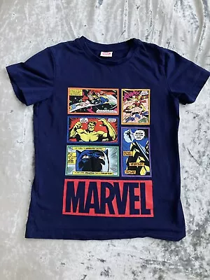 Buy Marvel Comics Kids Boys Navy Short Sleeves T.shirt 8 Years • 2.99£