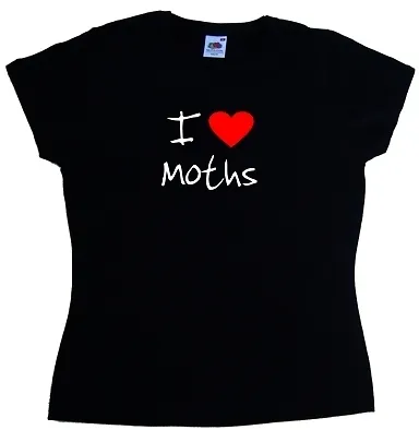 Buy I Love Heart Moths Ladies T-Shirt • 8.99£