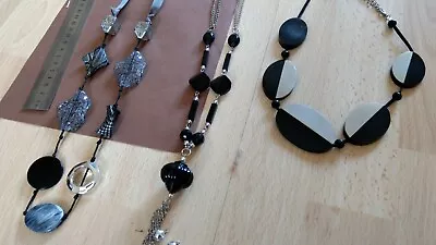 Buy 3 Ladies Gothic Style Costume Jewellery Necklaces..please See Pics. • 10.99£