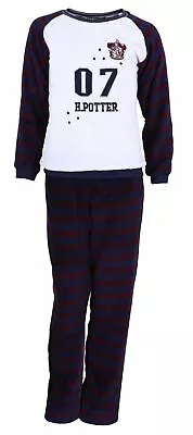 Buy Harry Potter Fleece Pyjama Set Ladies Top & Bottom Nightwear 07 Gryffindor PJ's • 25.76£