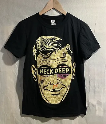 Buy Neck Deep Band T - Shirt - Black Eye Bloody Nose - Size Small - Black Front Logo • 9.99£