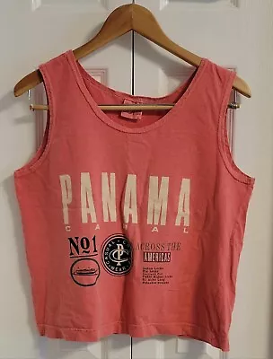 Buy Vintage 90's SDI Panama Top Tank Pink Size M • 23.67£
