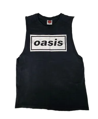Buy Oasis English Rock Wear Band Music Mens T-Shirt Cut To Sleeveless Cotton • 9.30£