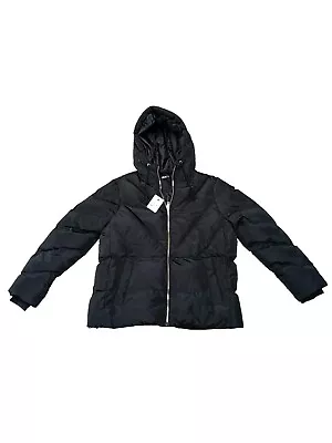 Buy Quiz Black Woven Chevron Puffer Jacket Size 10 UK Medium Size • 24.99£
