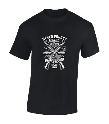 Buy Never Forget The Way Vietnam Mens T Shirt Cool War Solider Army Veteran Top • 7.99£