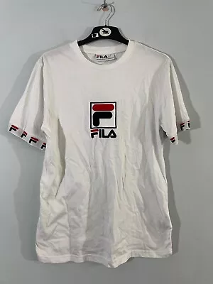 Buy Fila Men's Vintage Basic T-shirt White Short Sleeve Small • 14.50£