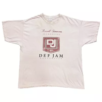 Buy Russell Simmons Def Jam University Tshirt | Vintage Hip Hop Rap Tee Music VTG • 40£