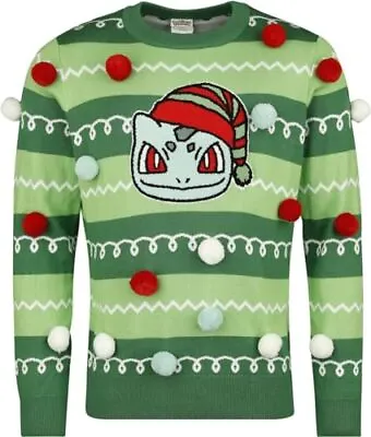 Buy Pokemon Sweatshirt Christmas Jumper Bulbasaur GroB ACC NEW • 64.02£