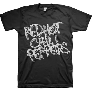 Buy Red Hot Chili Peppers BlackWhite Logo Black T-Shirt OFFICIAL • 16.39£