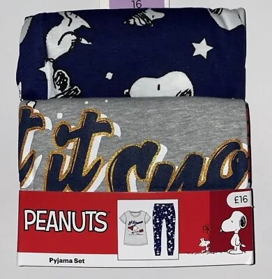 Buy Peanuts Snoopy Pyjamas Womens Ladies Short Sleeve Long Leg Pyjamas PJ Set BNWT • 9.99£