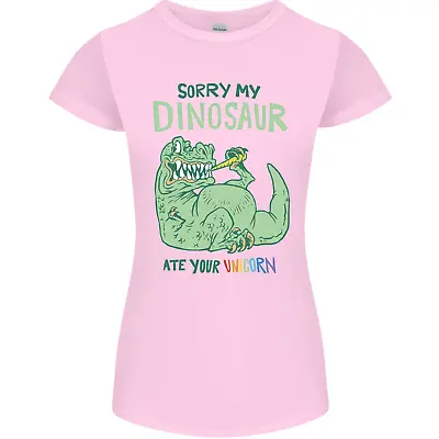 Buy My Dinosaur Ate Your Unicorn T-Rex Funny Womens Petite Cut T-Shirt • 8.75£