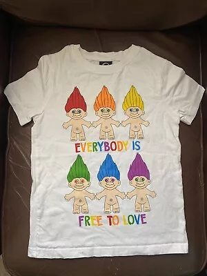 Buy GEORGE Kids T Shirt Age 6 - 7 Years TROLLS 'EVERYBODY FREE TO LOVE TEE TOP • 3.50£