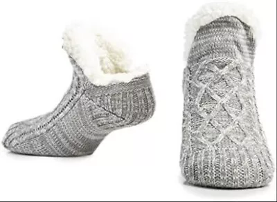 Buy BNIP Grey Marl Slipper Socks With Fleece Lining Size 46/48 ( Uk 11 To 12.5 )  • 11.03£
