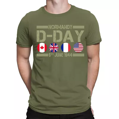 Buy D-Day T-Shirt Remembrance Day Army Military Normandy Landing UK Flag Tee Top#LWF • 9.99£