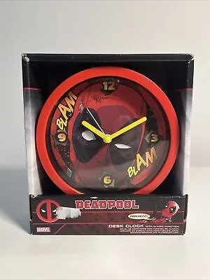 Buy Deadpool Desktop Clock -  Comic Art Detail Alarm Official Licensed Merch NEW • 12.50£