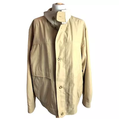 Buy Lightweight Jacket Mens Size Medium Beige Zip Up Essentisls (G17) • 8.49£